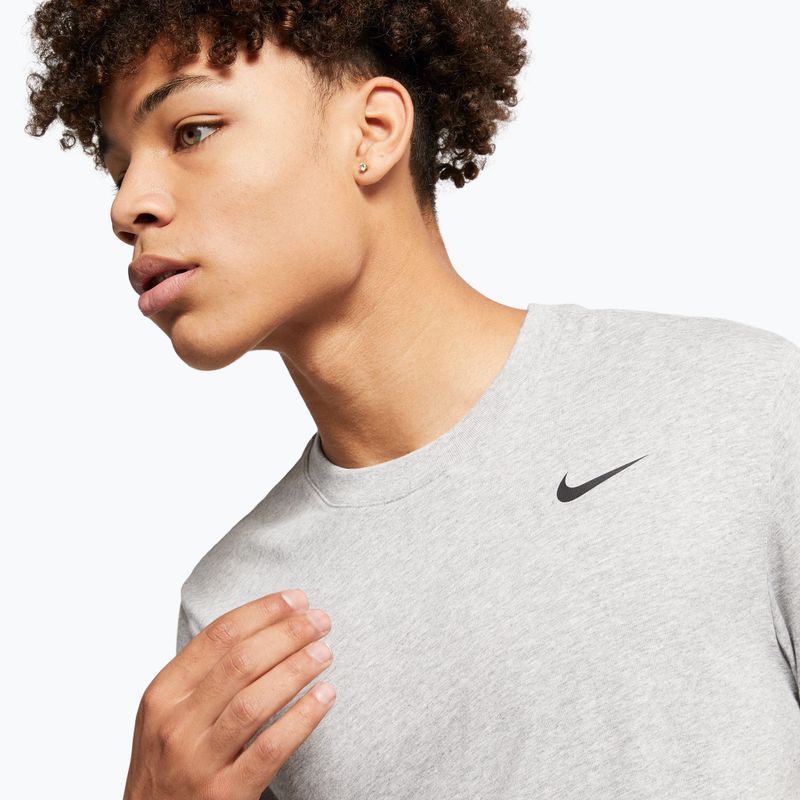 Футболка чоловіча Nike Dri-Fit dark grey heather/black 4