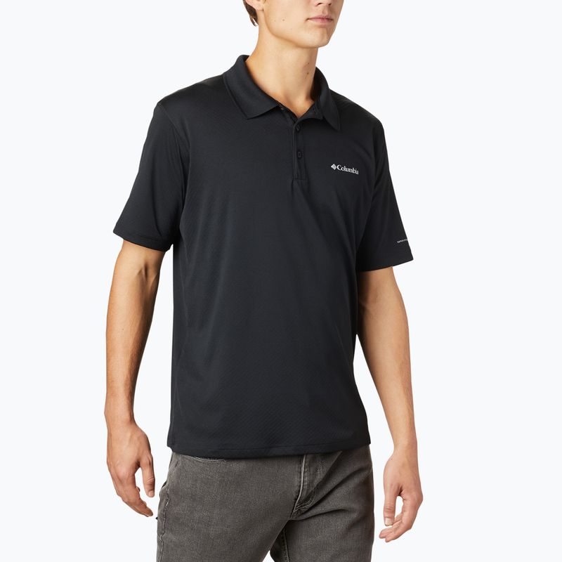 Футболка трекінгова чоловіча Columbia Zero Rules Polo black 3