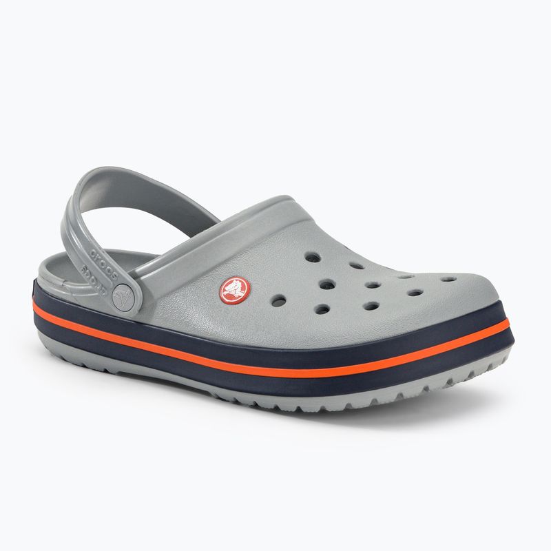 Шльопанці Crocs Crocband light grey/navy 2