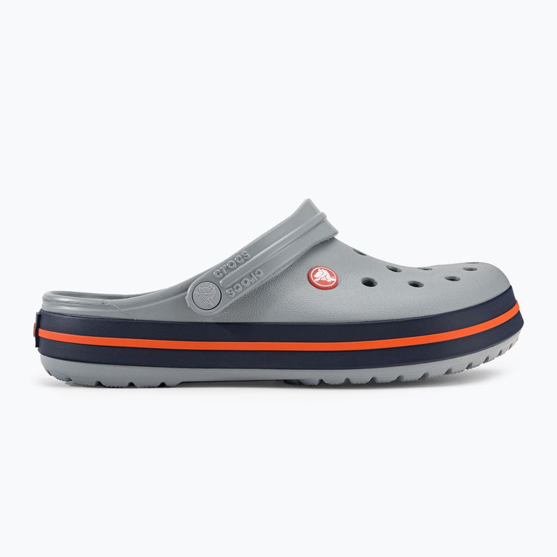 Шльопанці Crocs Crocband light grey/navy 3
