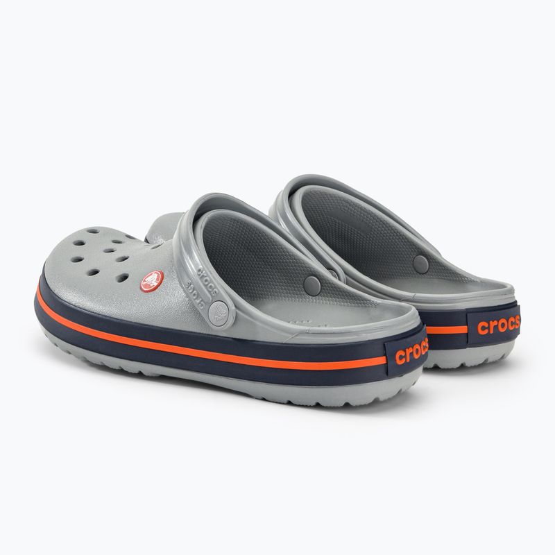 Шльопанці Crocs Crocband light grey/navy 4