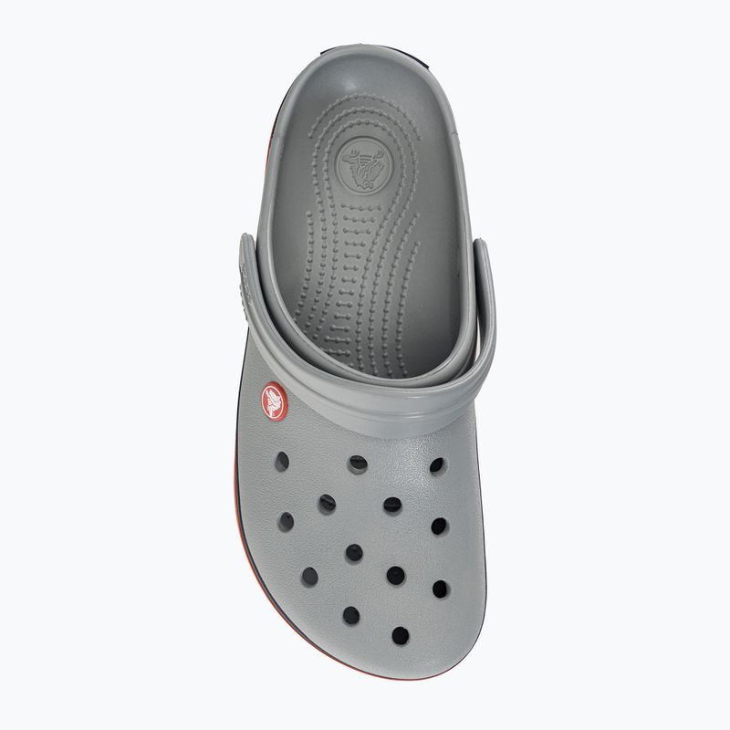 Шльопанці Crocs Crocband light grey/navy 7