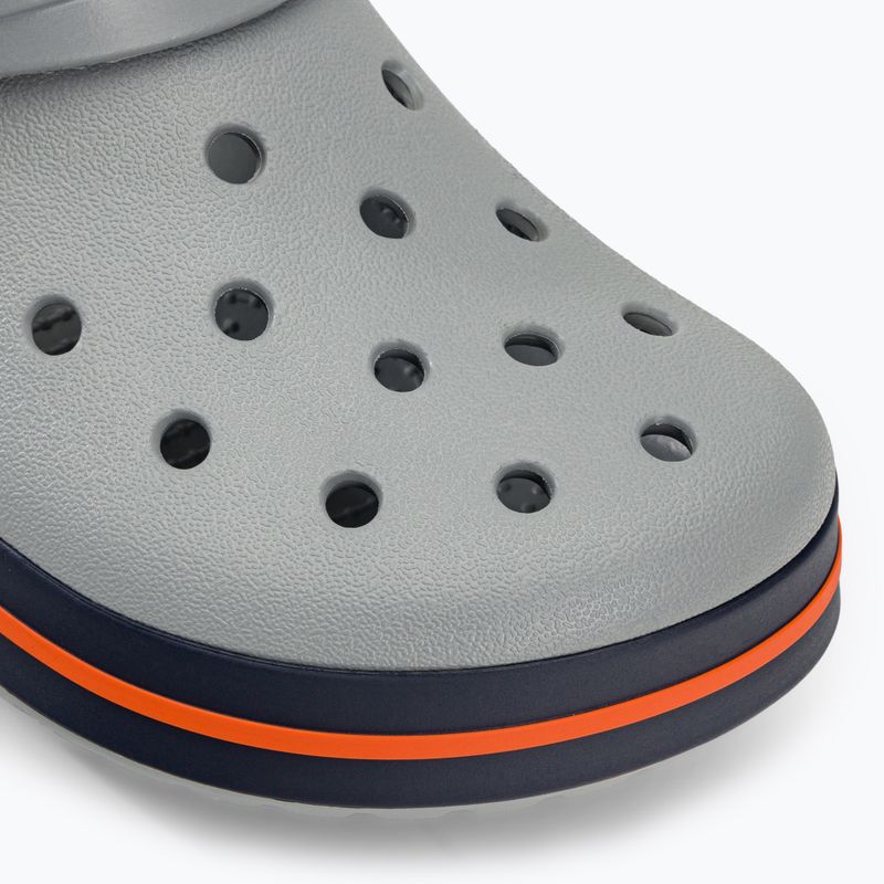 Шльопанці Crocs Crocband light grey/navy 8