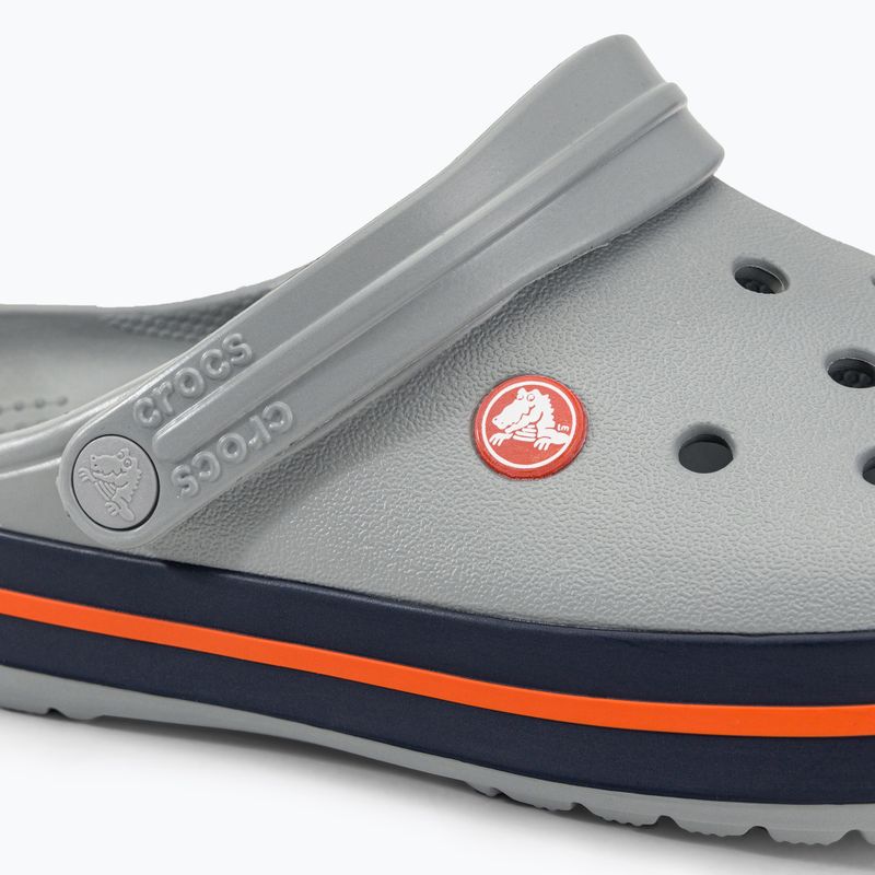 Шльопанці Crocs Crocband light grey/navy 9