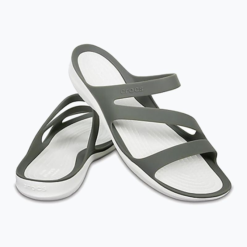 Шльопанці жіночі Crocs Swiftwater Sandal W smoke/white 9