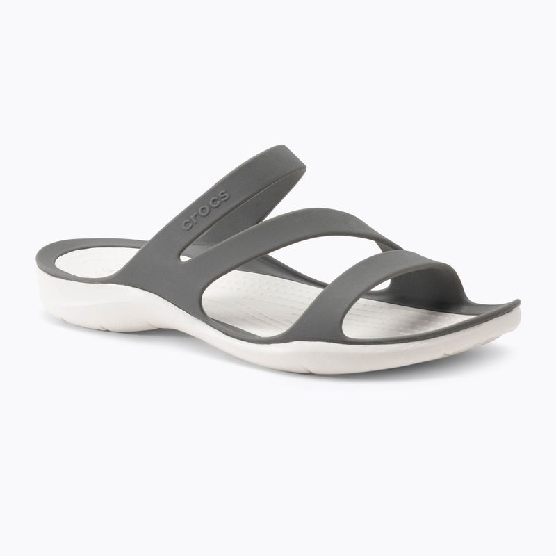 Шльопанці жіночі Crocs Swiftwater Sandal W smoke/white
