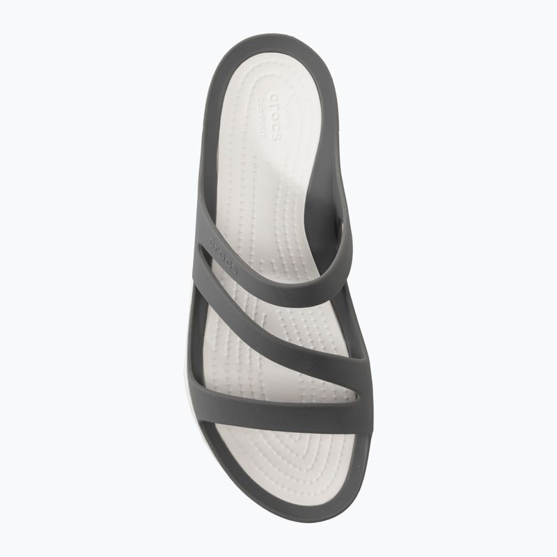Шльопанці жіночі Crocs Swiftwater Sandal W smoke/white 5