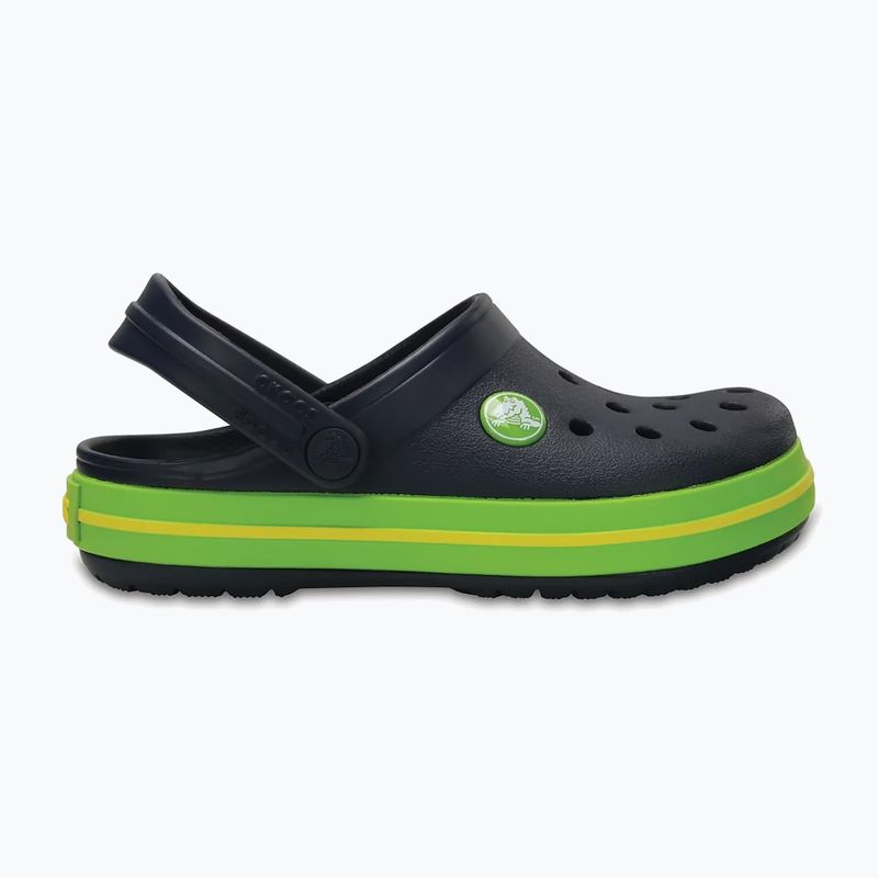 Шльопанці дитячі Crocs Crocband Clog Kids navy/volt green 2