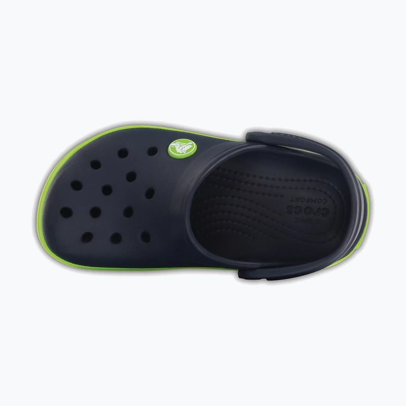 Шльопанці дитячі Crocs Crocband Clog Kids navy/volt green 5