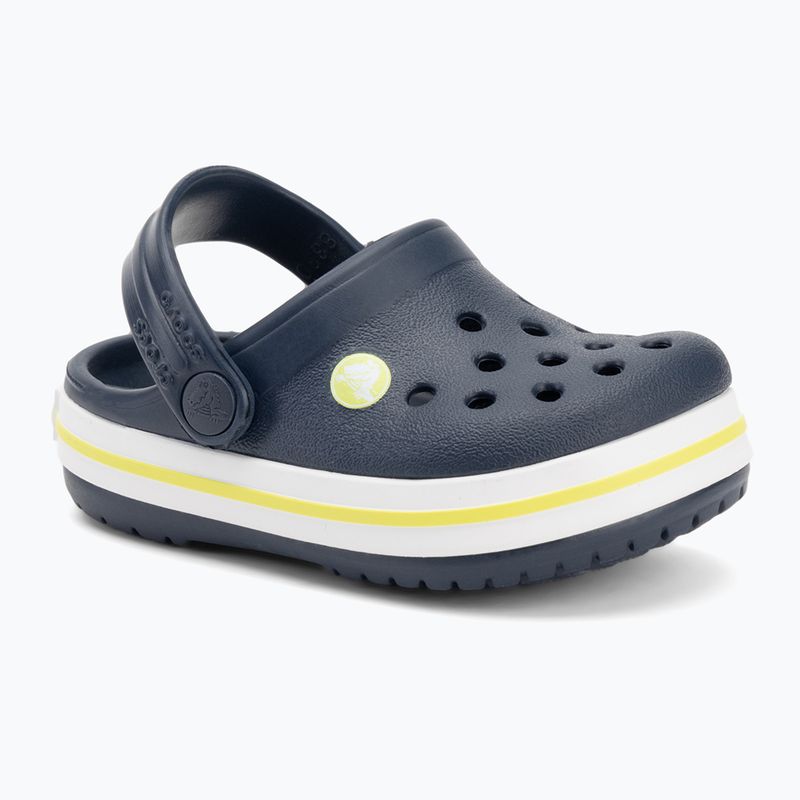 Шльопанці дитячі Crocs Crocband Clog Kids navy/citrus 2