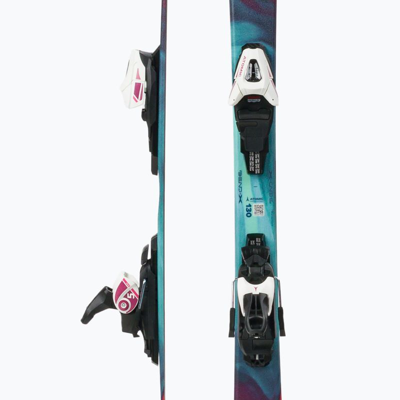 Лижі гірські дитячі Atomic Maven Girl + C5 GW multicolour/green 5