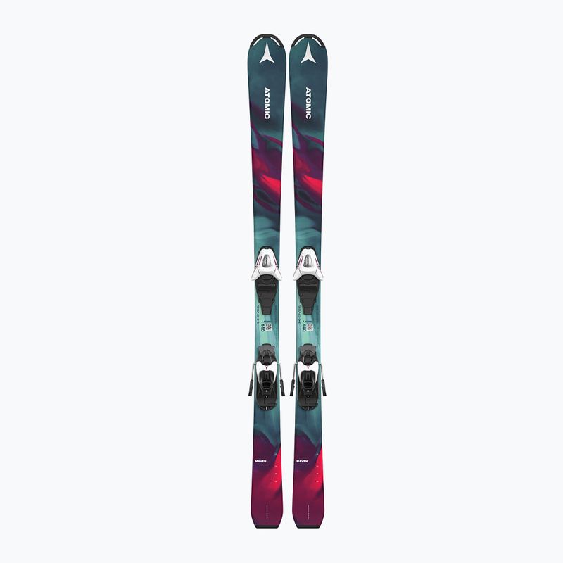 Лижі гірські дитячі Atomic Maven Girl + C5 GW multicolour/green 10