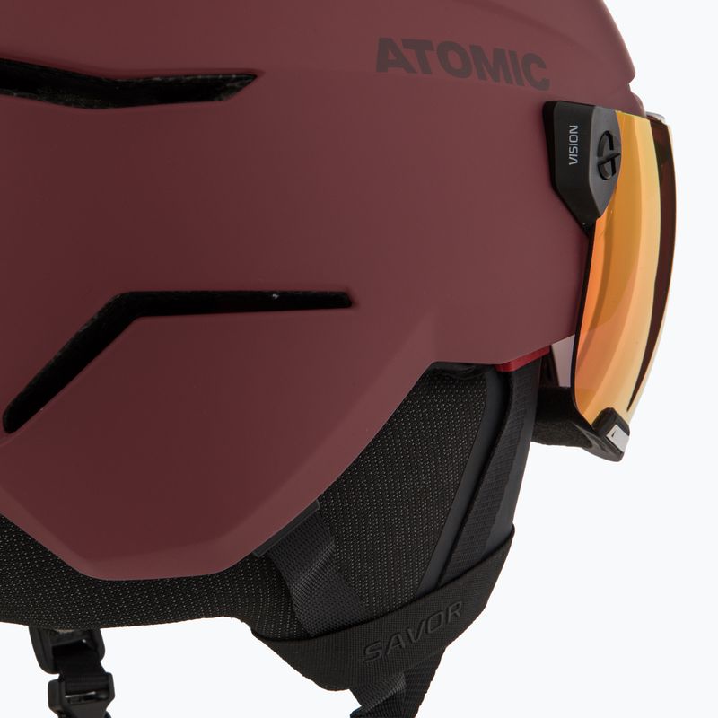 Шолом гірськолижний Atomic Savor Visor Stereo maroon/red stereo 8