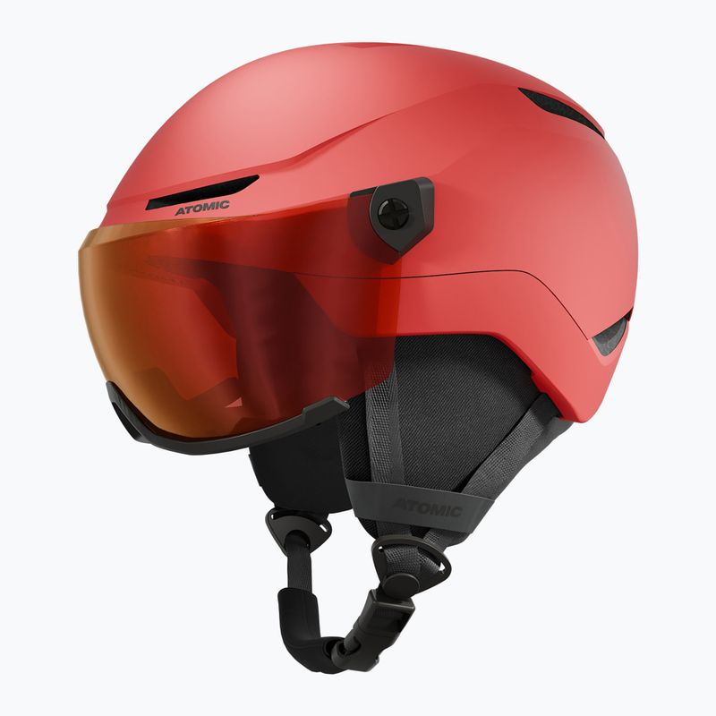 Шолом лижний дитячий Atomic Revent Visor Jr red/red flash 2