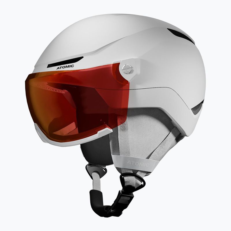 Шолом лижний дитячий Atomic Revent Visor Jr white heather/red flash 2