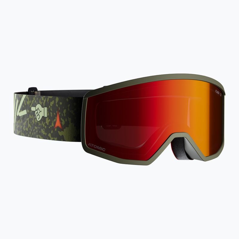 Окуляри лижні дитячі Atomic Four Jr Flash graphic/olive/red flash