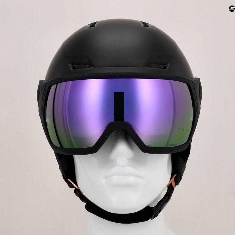 Шолом гірськолижний Salomon Icon LT Visor S2 black/pink/gold 12