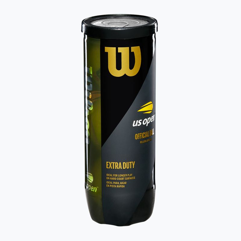 М'ячі тенісні Wilson US Open XD 3 шт. yellow 3
