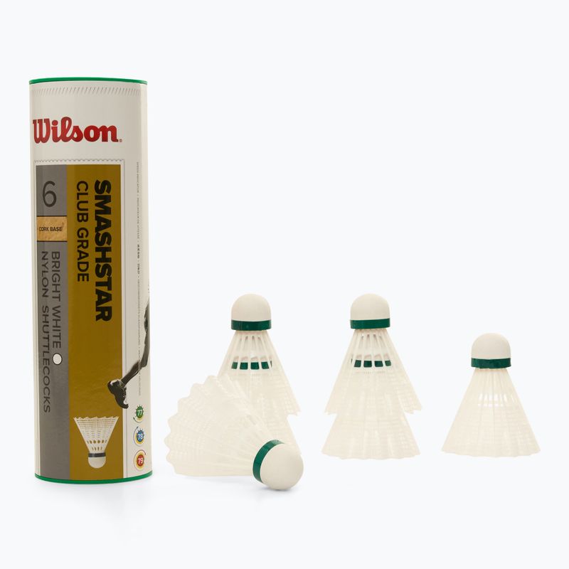 Волани для бадмінтону Wilson Smashstar 6 шт. white