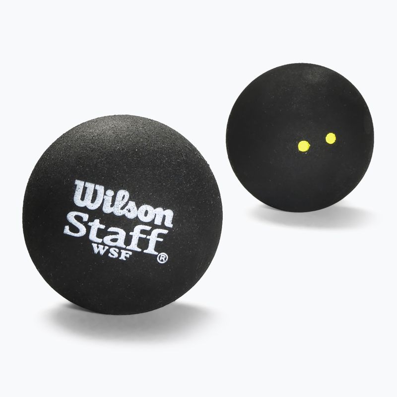 М'ячі для сквошу Wilson Staff Ball Double Yellow Dot 3 шт. black