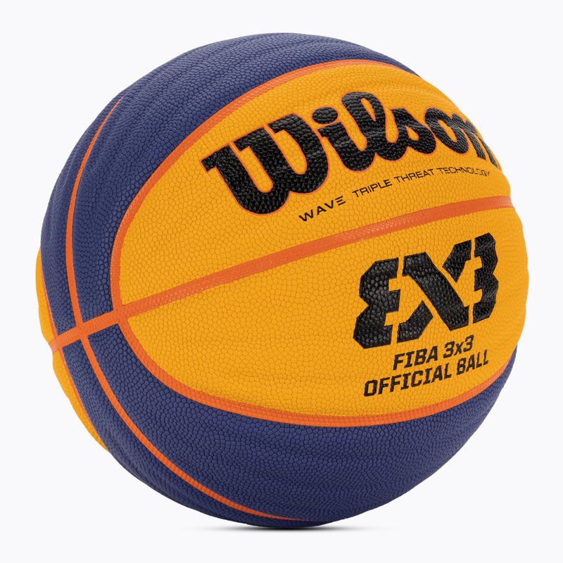 М'яч баскетбольний Wilson Fiba 3x3 Game blue/yellow розмір 6 2