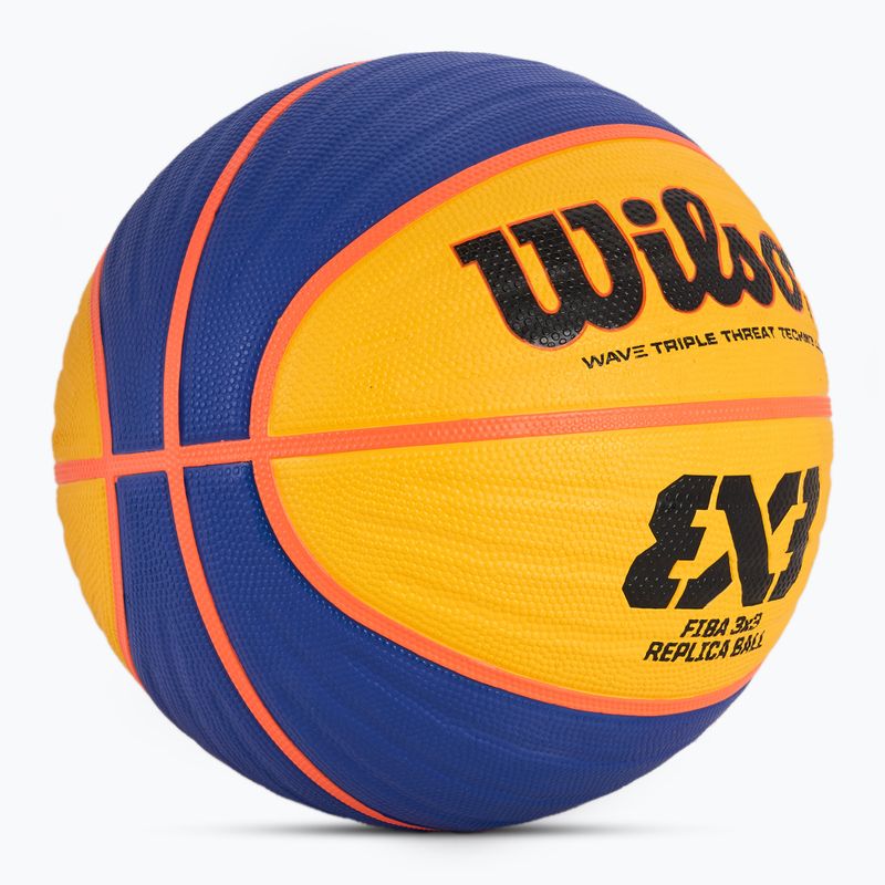 М'яч баскетбольний Wilson Fiba 3x3 Replica RBR blue/yellow розмір 6 2