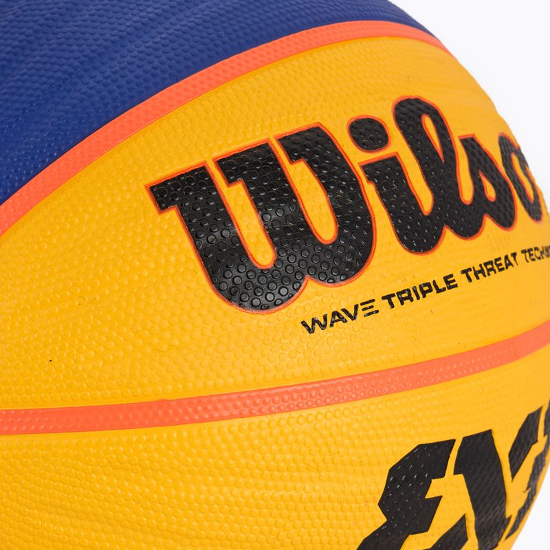 М'яч баскетбольний Wilson Fiba 3x3 Replica RBR blue/yellow розмір 6 3