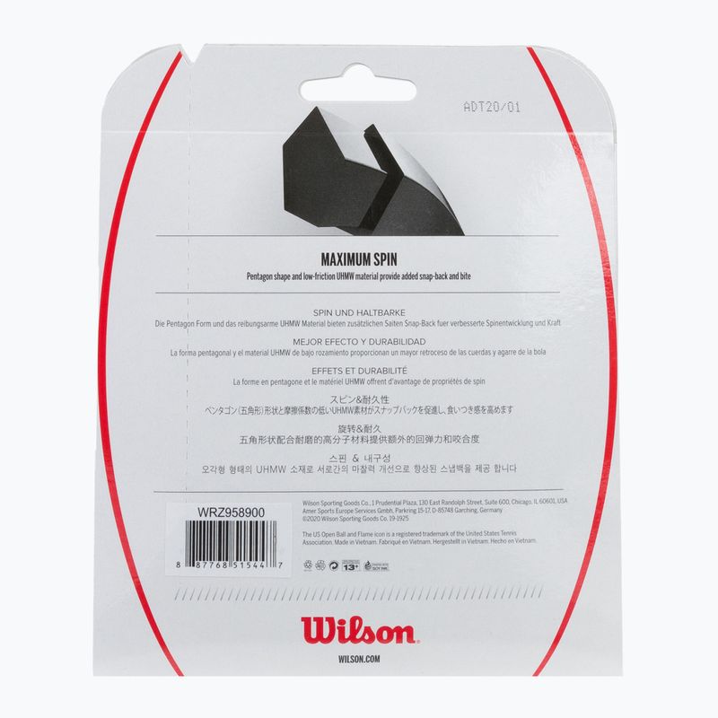 Струна для тенісу Wilson Revolve Spin 17 Set 12,2 м чорна WRZ958900+ 2