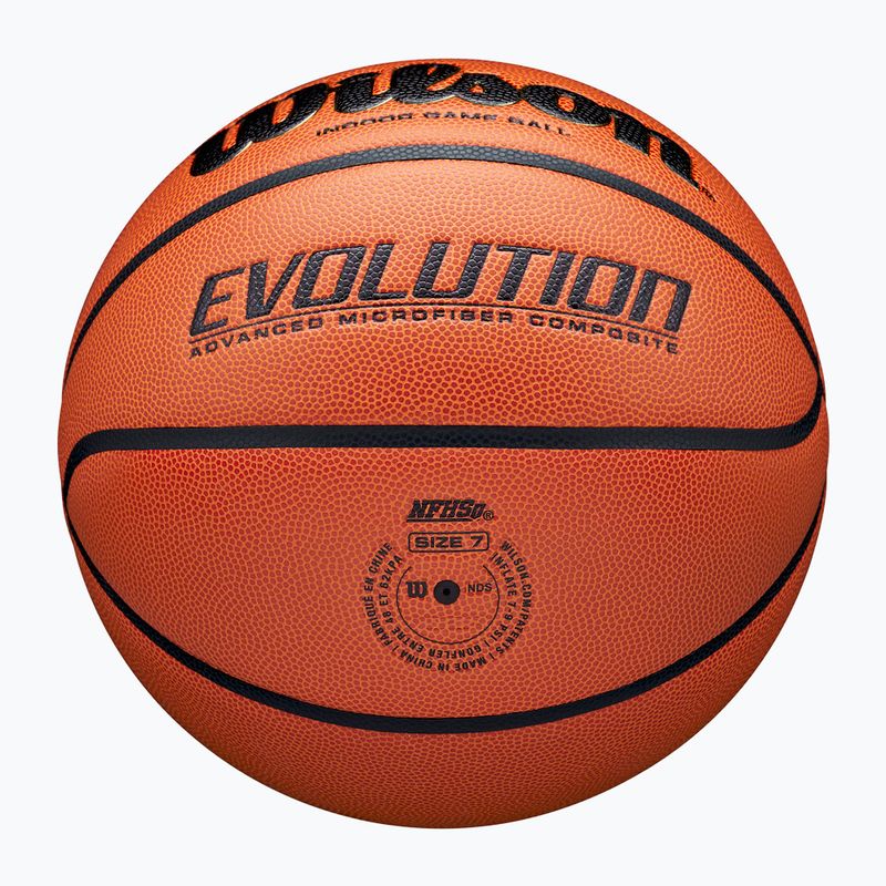 М'яч баскетбольний Wilson Evolution brown розмір 7 4