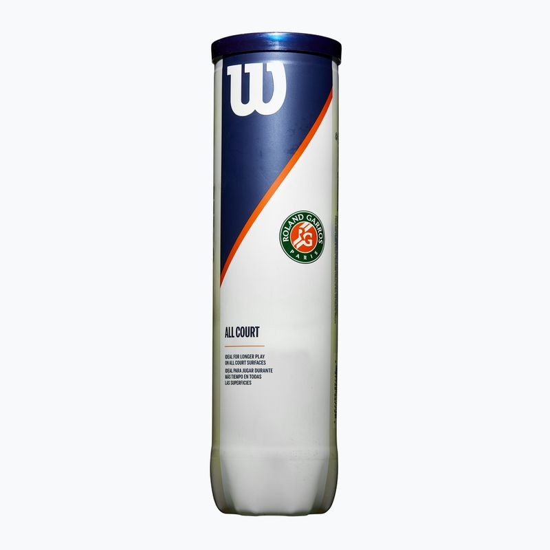 М'ячики для тенісу Wilson Roland Garros All CT 4 шт. yellow 2
