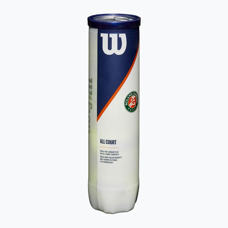 М'ячики для тенісу Wilson Roland Garros All CT 4 шт. yellow 3