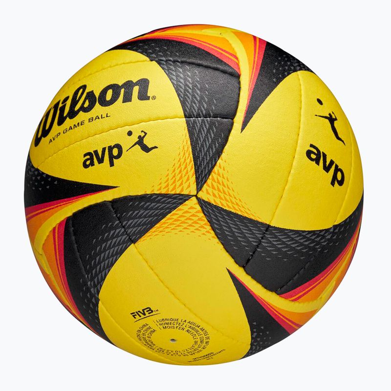 М'яч волейбольний пляжний Wilson OPTX AVP VB OFFICIAL GB yellow розмір 5 6