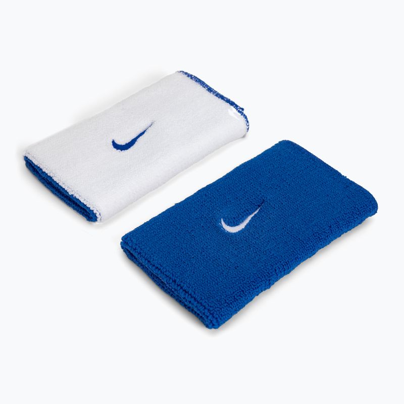 Напульсники Nike Dri-Fit Doublewide Wristbands Home And Away 2 шт. блакитний/білий NNNB0-452