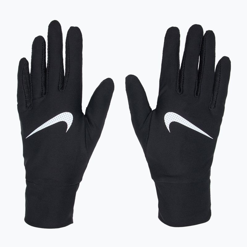 Комплект жіночий пов'язка + рукавички Nike Essential Running black/black/silver 2