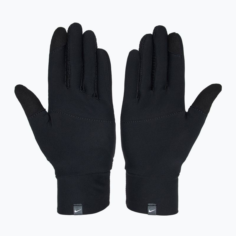 Комплект жіночий пов'язка + рукавички Nike Essential Running black/black/silver 3