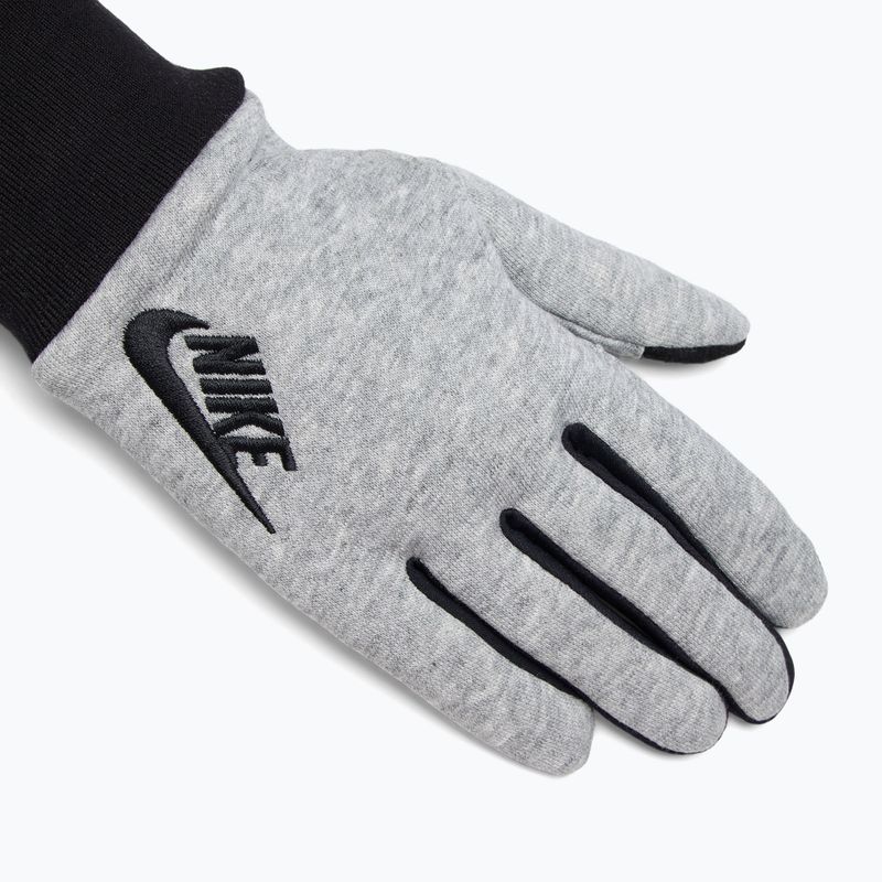 Рукавички для бігу чоловічі Nike Club Fleece 2.0 grey heather/black/black 4
