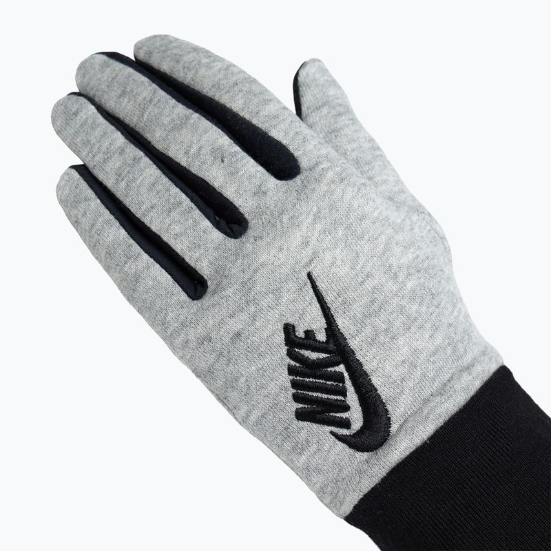 Рукавички для бігу жіночі Nike Club Fleece grey heather/black/black 4