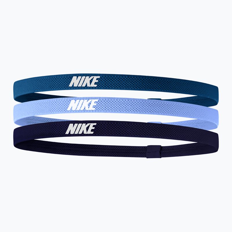 Пов'язка на голову Nike Elastic Headbands 2.0 3 шт. industrial blue/university blue/purple ink