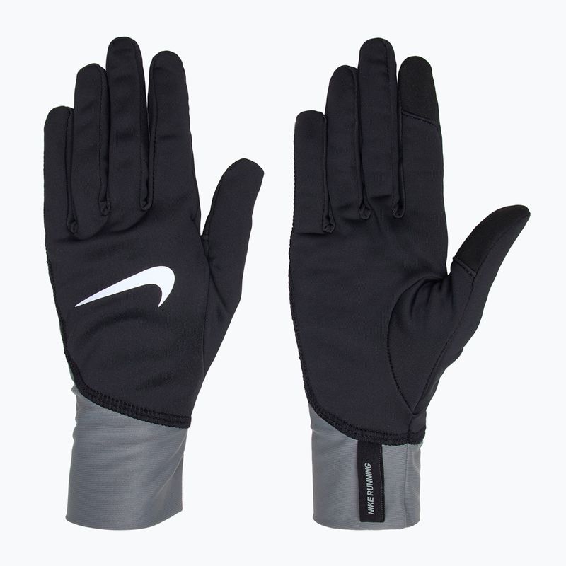 Рукавички для бігу чоловічі Nike Pacer Midweight RG black/smoke grey/silver