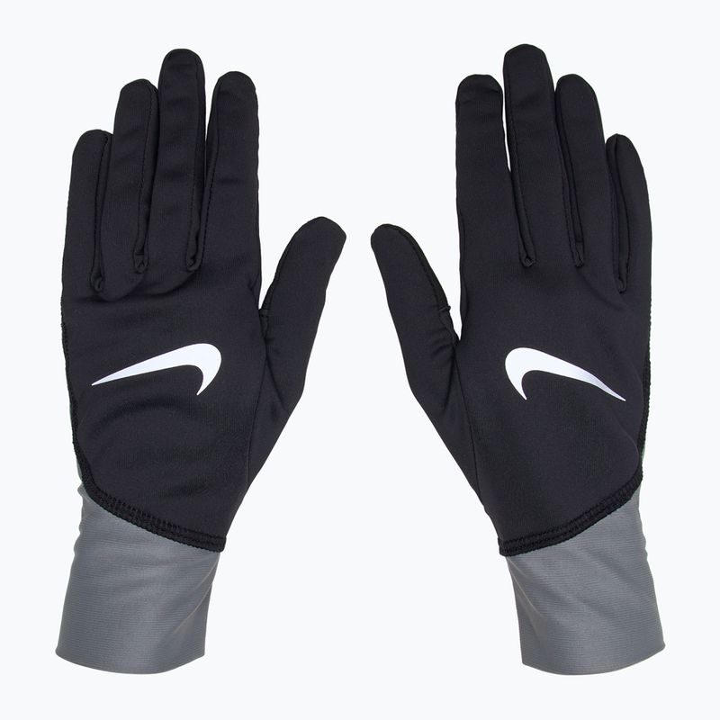 Рукавички для бігу чоловічі Nike Pacer Midweight RG black/smoke grey/silver 2