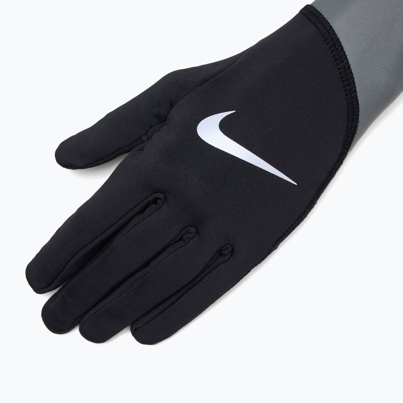 Рукавички для бігу чоловічі Nike Pacer Midweight RG black/smoke grey/silver 4