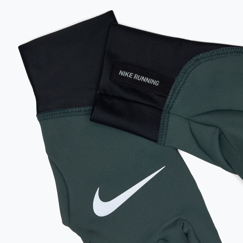 Жіночі бігові рукавички Nike Pacer Midweight RG вінтажні зелені/чорні/сріблясті 4