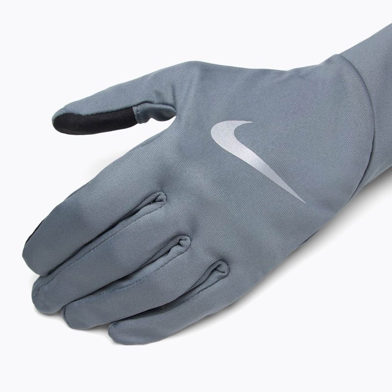 Рукавички для бігу чоловічі Nike Pacer Lightweight RG smoke grey/smoke grey/silver 4