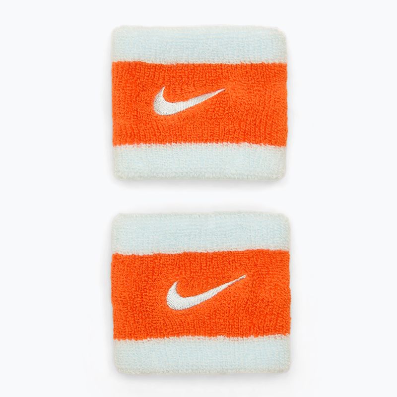 Пов'язка на голову Nike Swoosh Wristbands glacier blue/safety orange/glacier blue