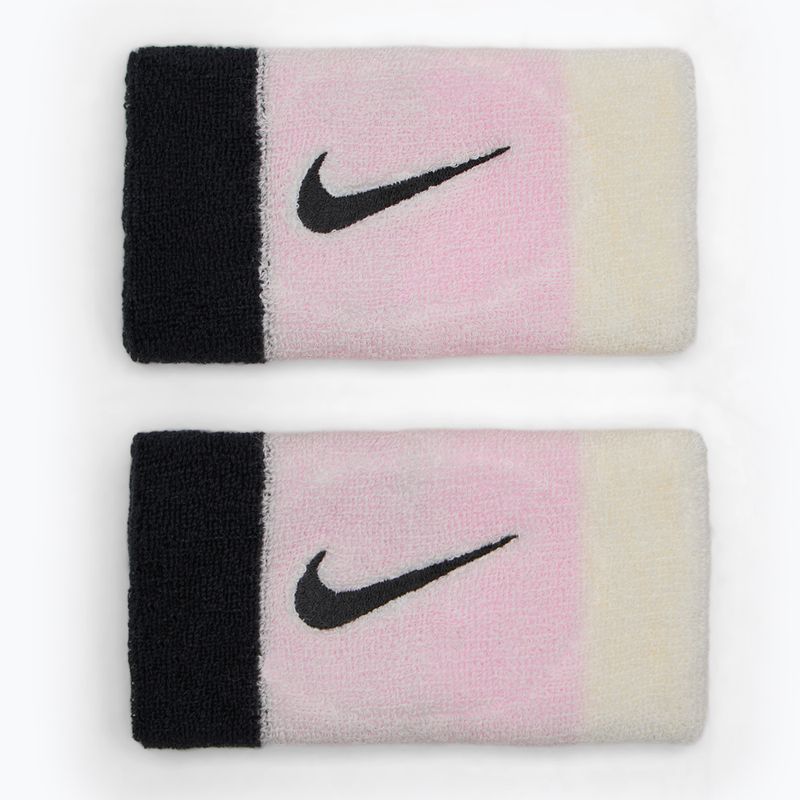 Напульсники Nike Swoosh Doublewide Wristbands 2 шт. pink foam/coconut milk/black
