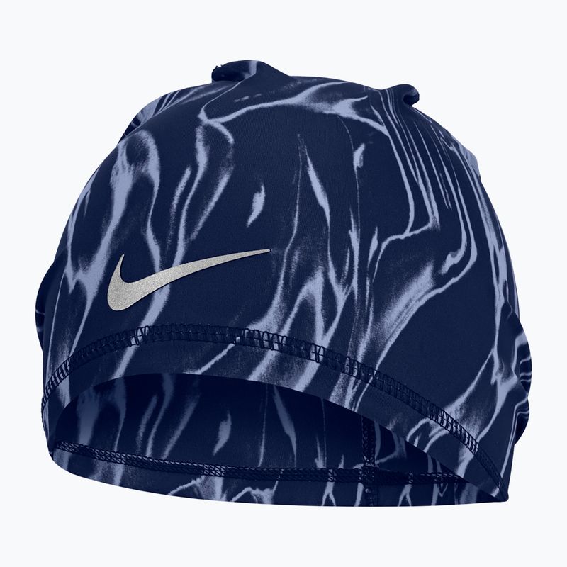 Шапка Nike Dri-Fit Peak Uncuffed Beanie Printed blue void/silver 5