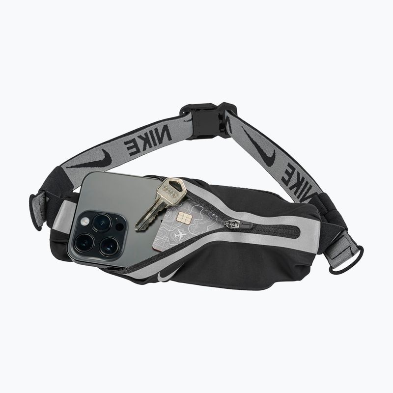 Пояс для бігу Nike Slim 4.0 black/black/silver 7