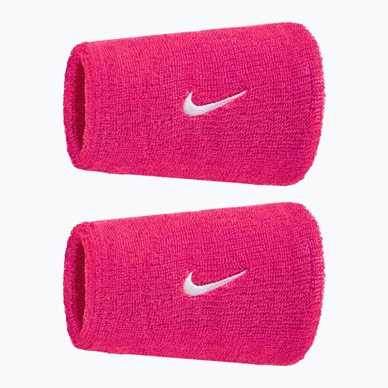 Напульсники Nike Swoosh Classic Doublewide Wristbands 2 шт vivid pink/white