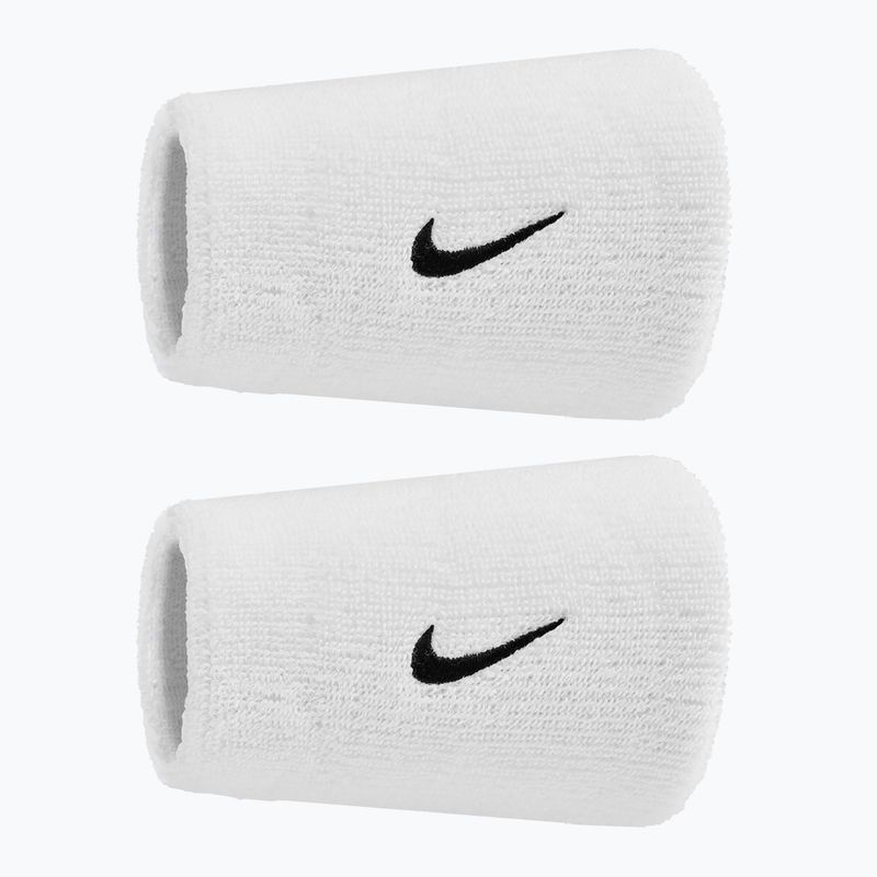 Напульсники Nike Swoosh Classic Doublewide Wristbands 2 шт white/black