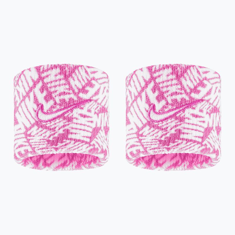 Напульсники Nike Dri-Fit Swoosh Classic Printed Wristbands 2 шт. playful pink/white/white